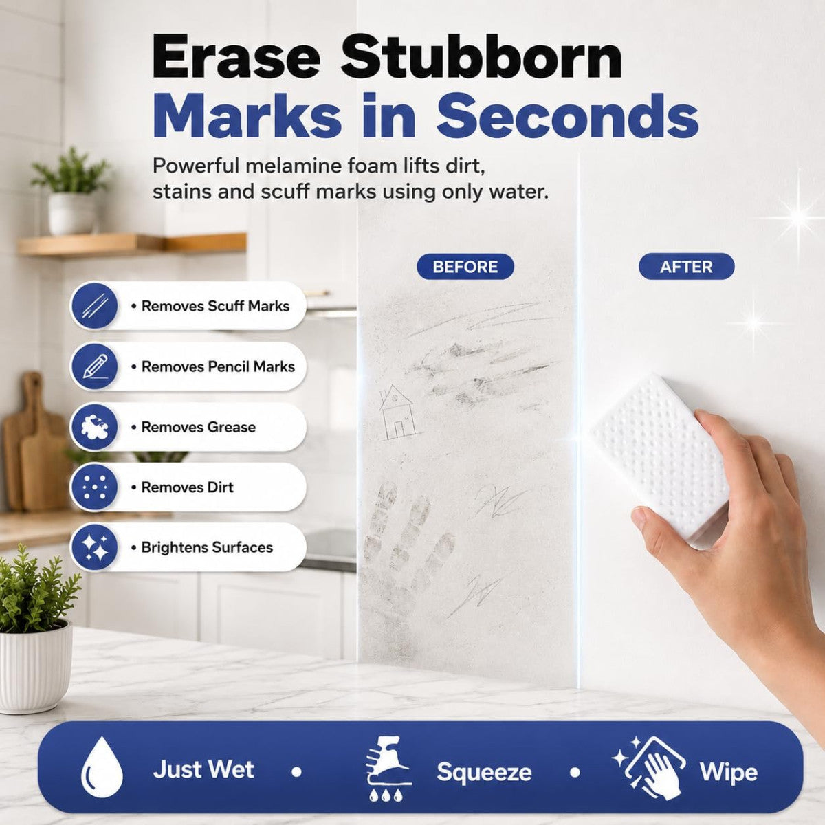 Magic Eraser Multi-Purpose Cleaning Sponge, 4pc