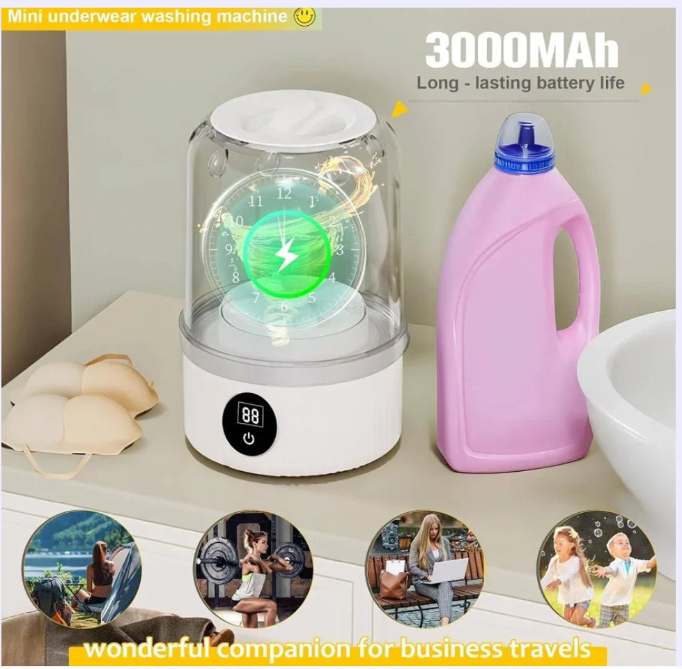 Mini Washing Machine (1L) – Compact, Powerful & Travel-Friendly!