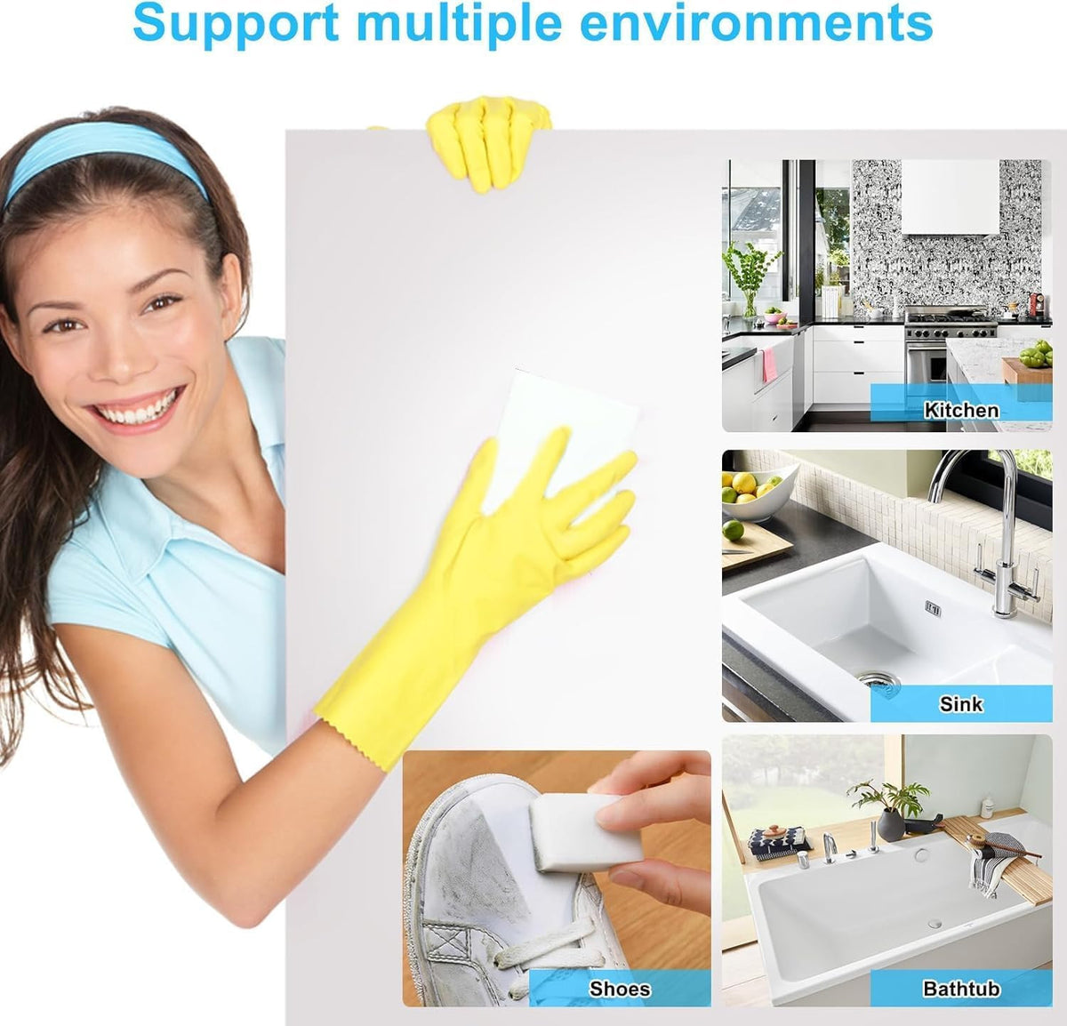 Magic Eraser Multi-Purpose Cleaning Sponge, 4pc