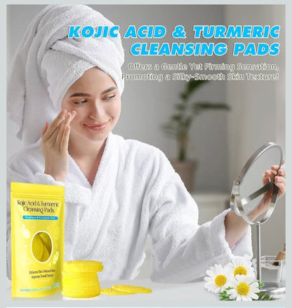 Kojic Acid and Turmeric Cleansing Pads for Dark Spots