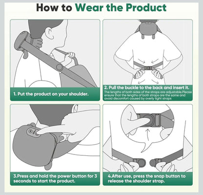 Wireless Portable Shiatsu Neck and Back Massager