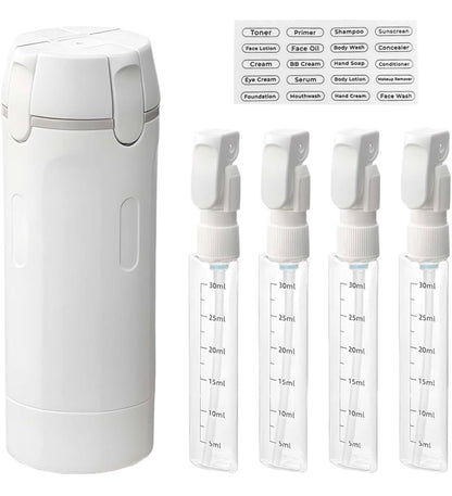 Clear 30ml PET Pump Leak Proof Toiletry Bottles Refillable Containers for Shampoo Lotion Soap & Travel Essentials