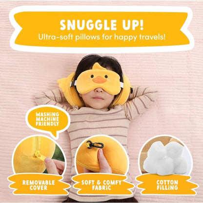 2 in 1 Cute Travel Pillow With Eye Mask Set