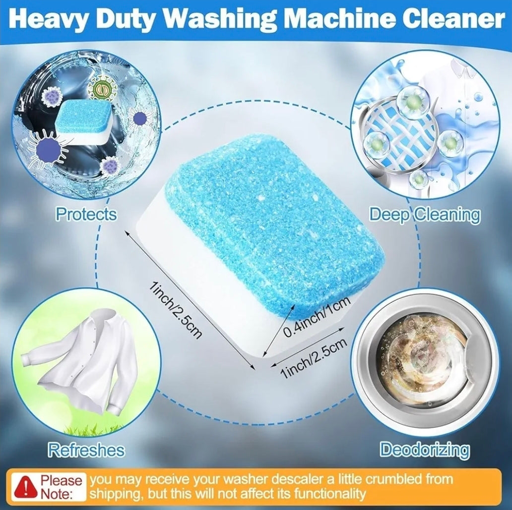 Washing Machine Cleaner Tablets, Solid Washer Deep Cleaning Tablet (Pack Of 12)