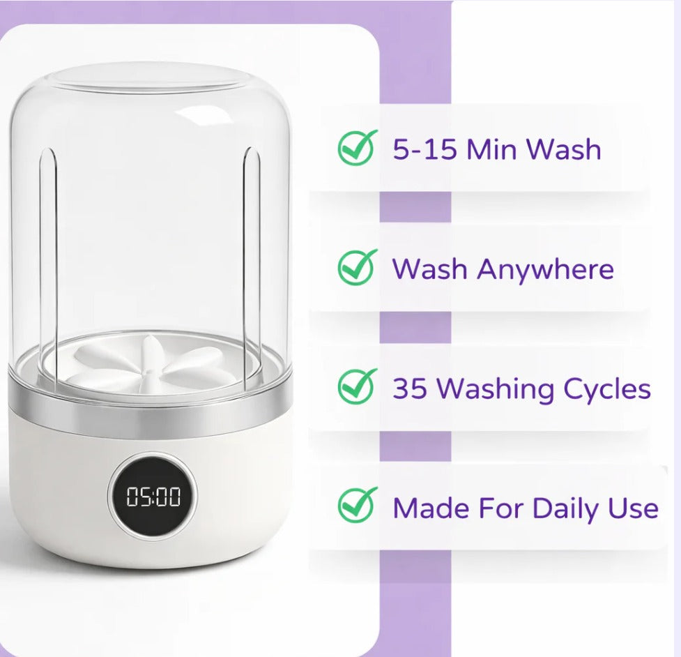 Mini Washing Machine (1L) – Compact, Powerful & Travel-Friendly!
