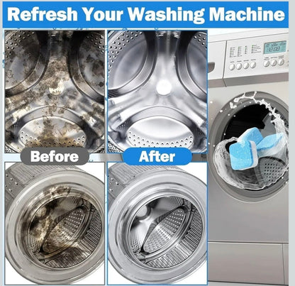 Washing Machine Cleaner Tablets, Solid Washer Deep Cleaning Tablet (Pack Of 12)