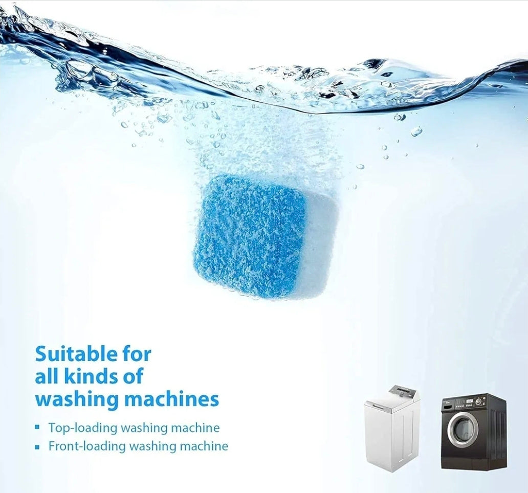 Washing Machine Cleaner Tablets, Solid Washer Deep Cleaning Tablet (Pack Of 12)